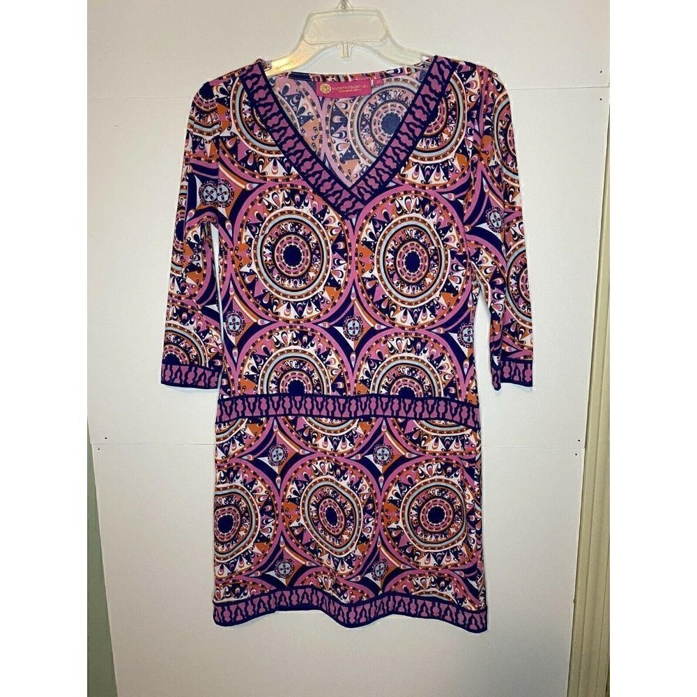 Macbeth Collection Dress Margaret Josephs Sz X-Small Pink Pullover Stretchy EUC